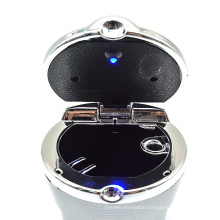 Stainless Auto Car Cigarette Ashtray with Lid and Blue LED Light Indicator Smokeless Vehicle Cigarette Ashtray Ash for Car